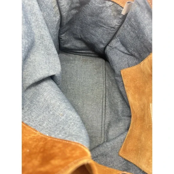 Clare V. Suede Brown Simple Tote Shoulder Bag - Picture 9 of 11